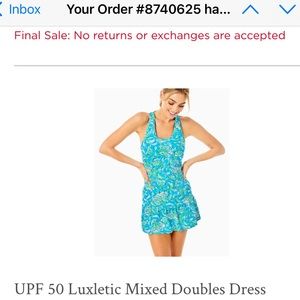 Athletic dress, purchased during sale and doesn’t fit.